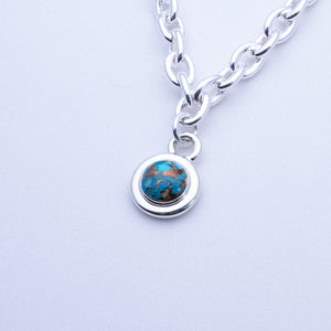 ANCIENT DOME  NECKLACE / OYSTER COPPER TURQUOISE